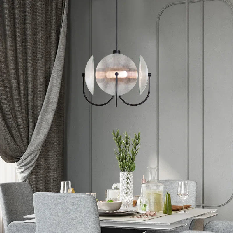 Modern takpendel i minimalistisk design med glaskupa för matsal sovrum vardagsrum