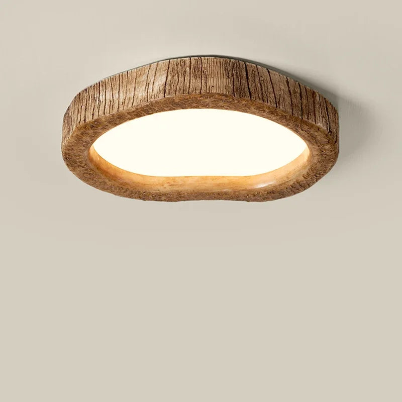 Taklampa i resin med träinspirerad design för sovrum vardagsrum matsal
