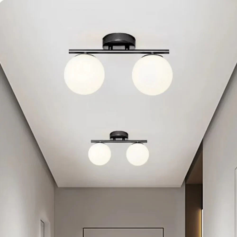 Modern taklampa i metall och glas – dimbar LED-plafond för vardagsrum och sovrum