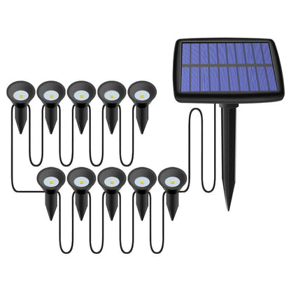 Raytrail | 10-i-1 solcellsmarkbelysning – mångsidigt LED-system för trädgård & gång