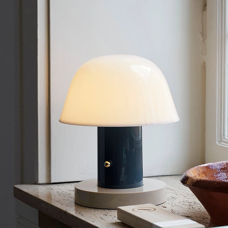 Mushroomglow | Uppladdningsbar bordslampa med touch – LED-lampa för sovrum och hem