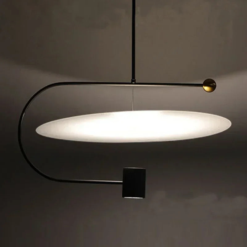 Modern kreativ LED taklampa i järn och akryl för matsal vardagsrum kök