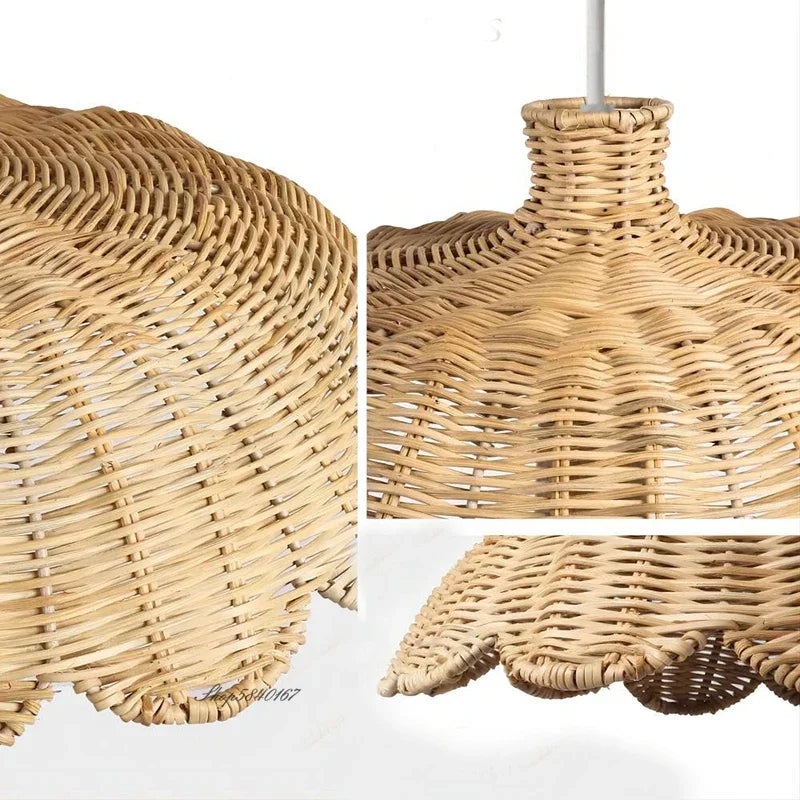 Handgjord rottingpendel i bohemisk design för kök matsal och vardagsrum