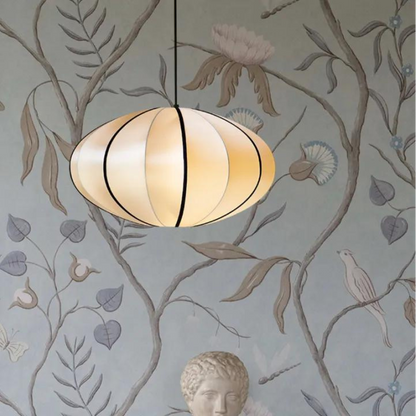 Japansk tyg pendellampa i vintage design för vardagsrum matsal sovrum