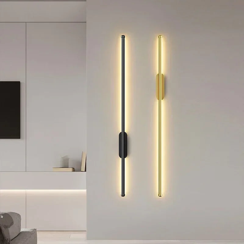 Linelux | Modern LED-vägglampa i svart eller guld för stilfull inredning