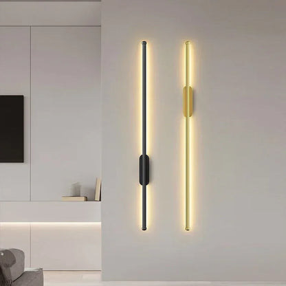 Linelux | Modern LED-vägglampa i svart eller guld för stilfull inredning