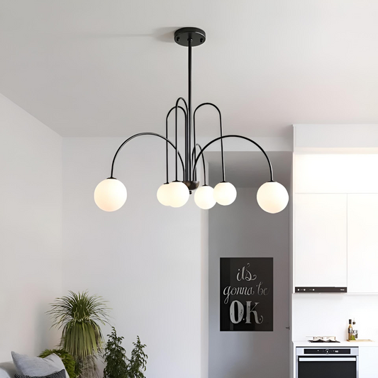 Modern minimalistisk taklampa med flera ljuskällor