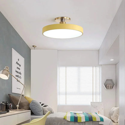 Macaron Modern LED Taklampa i Akryl – Färgglad Plafond för Inomhusbelysning