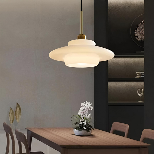 Minimalistisk pendellampa i glas för matsal, vardagsrum och sovrum