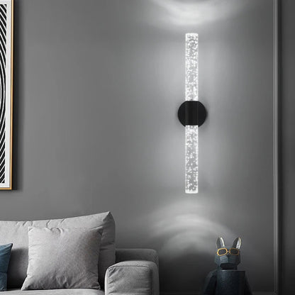 Modern vägglampa i kristall med LED stav 51 cm för sovrum vardagsrum hall