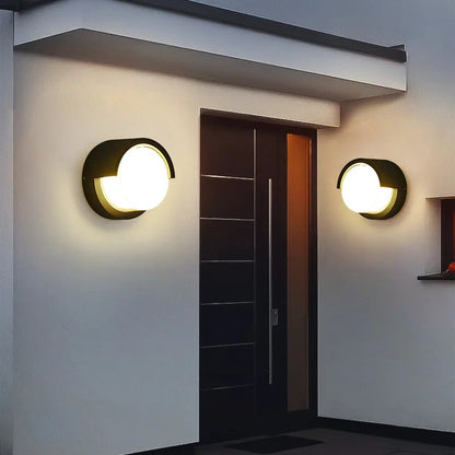 Modern vägglampa i aluminium IP54 vattentät design för entré och fasad