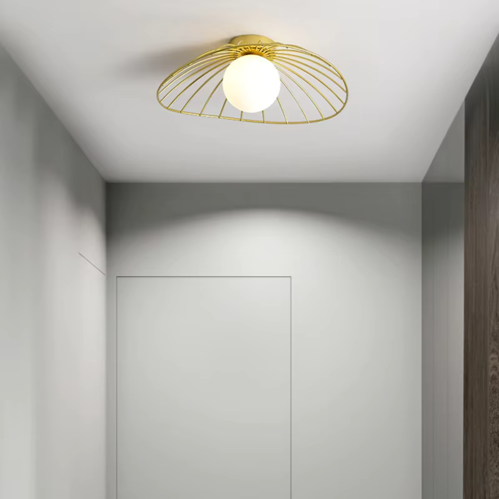 Nordisk taklampa i metall – modern LED plafond för hall, vardagsrum och sovrum