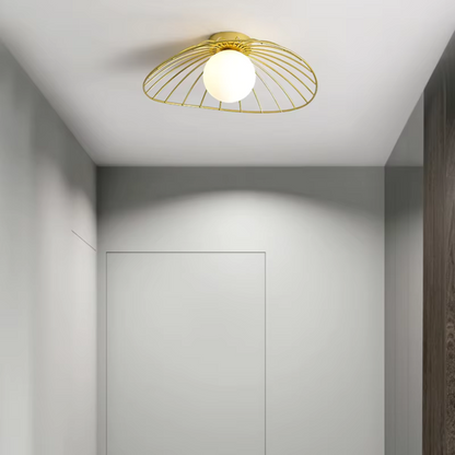 Nordisk taklampa i metall – modern LED plafond för hall, vardagsrum och sovrum