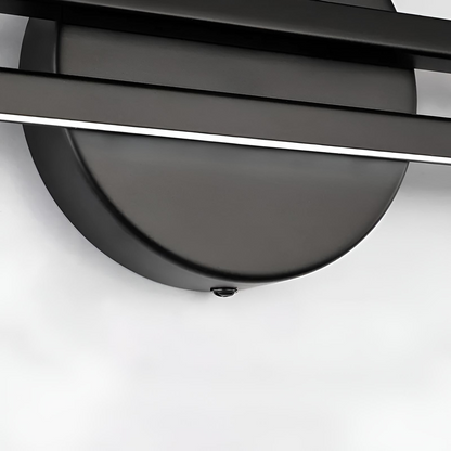 Modern svart LED vägglampa med dubbel linje för vardagsrum sovrum hall