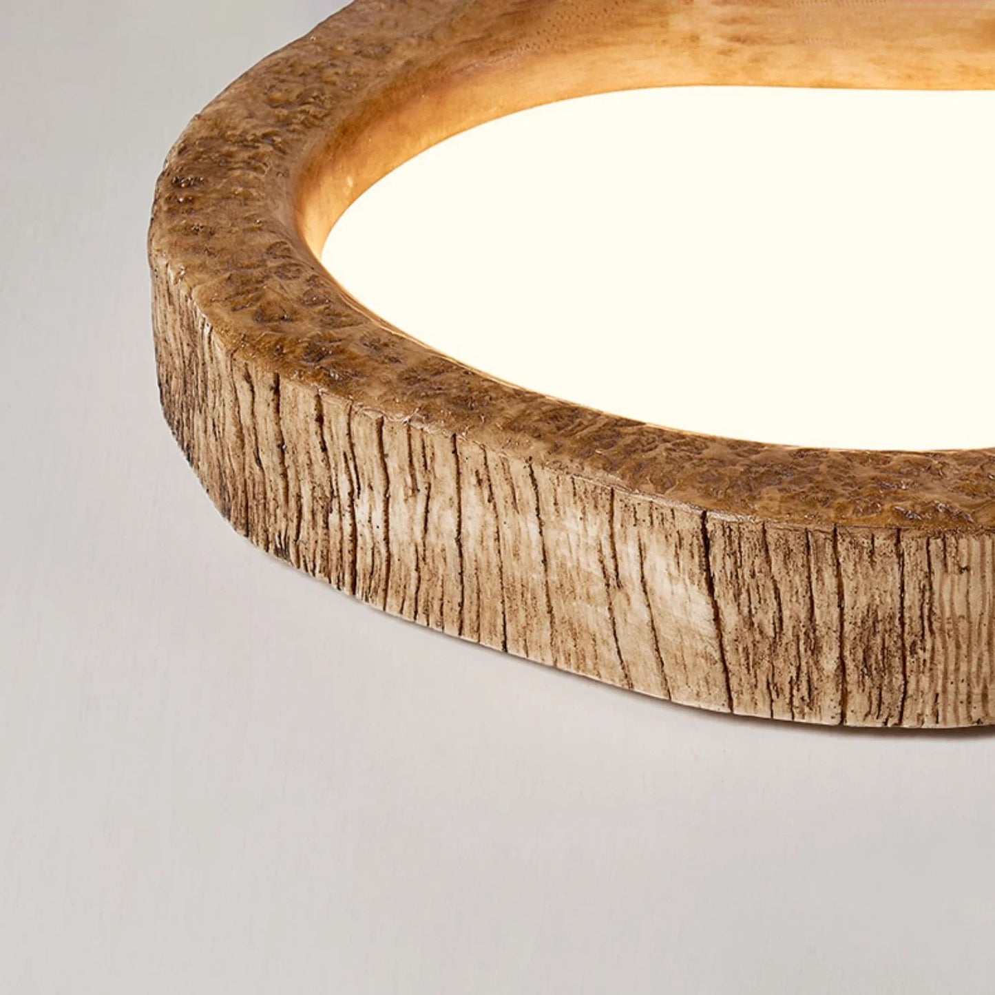 Taklampa i resin med träinspirerad design för sovrum vardagsrum matsal