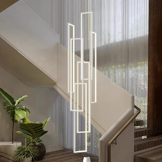 Pendellampa i modern geometrisk design för trapphus vardagsrum hall