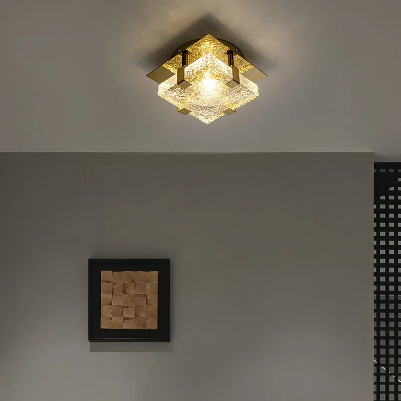 Modern LED taklampa i glas och metall för vardagsrum sovrum matsal hall