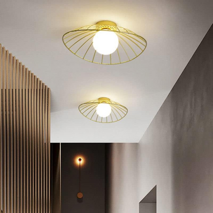 Nordisk taklampa i metall – modern LED plafond för hall, vardagsrum och sovrum