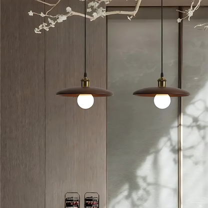 Japandi taklampa i naturligt trä och metall för vardagsrum sovrum kök och kontor