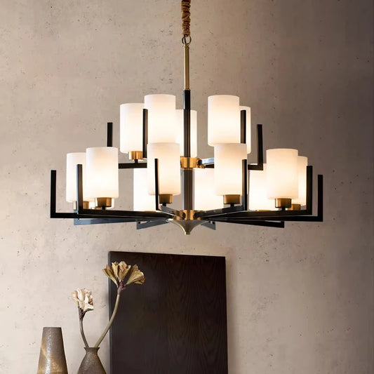 Modern LED-krona i nordisk retrodesign för vardagsrum och matsal