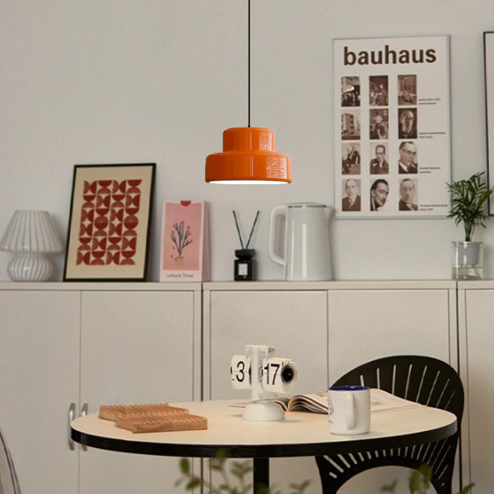Retro orange taklampa med justerbar höjd för kök matsal vardagsrum