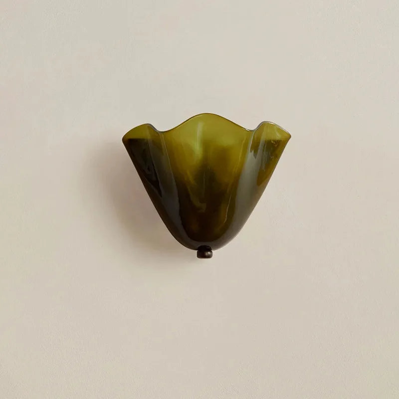 Retro Glasvägglampa – Elegant snäckformad design för vardagsrum & sovrum