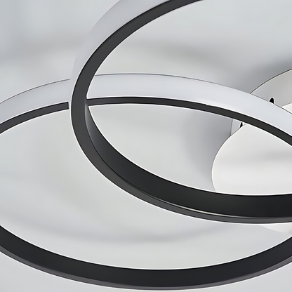 Modern smart LED taklampa med ringdesign för vardagsrum