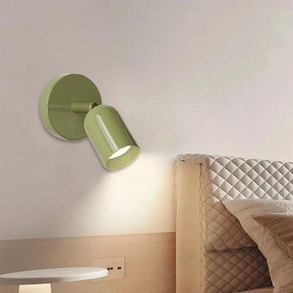 Minimalistisk vägglampa i macaron färg metall med LED för sovrum hall kontor