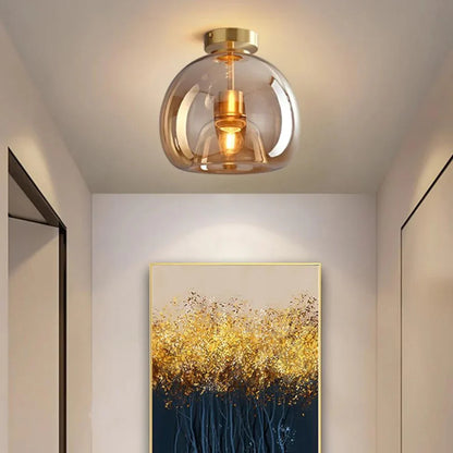 Modern taklampa i svart och guld med glasdetaljer – elegant LED plafond för vardagsrum, sovrum och matsal