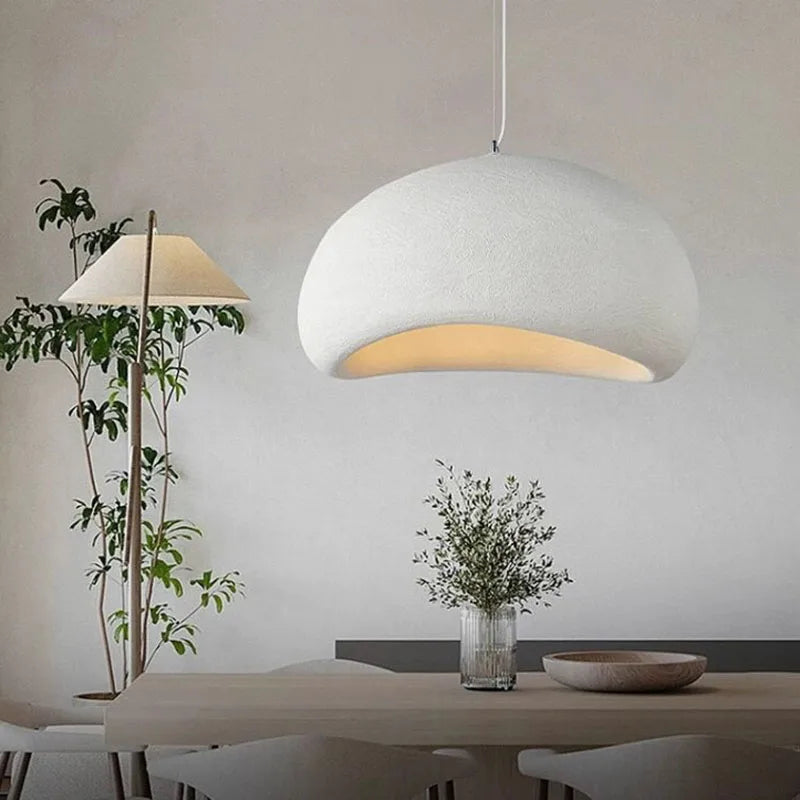 Japandi wabi sabi taklampa med skandinavisk japansk design för vardagsrum sovrum och matsal