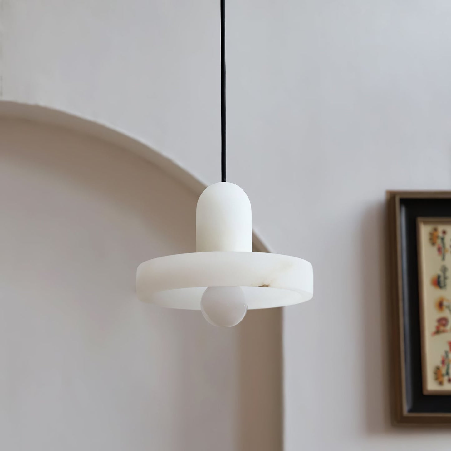 Lyxig marmortaklampa med kopparfäste för kök matsal sovrum