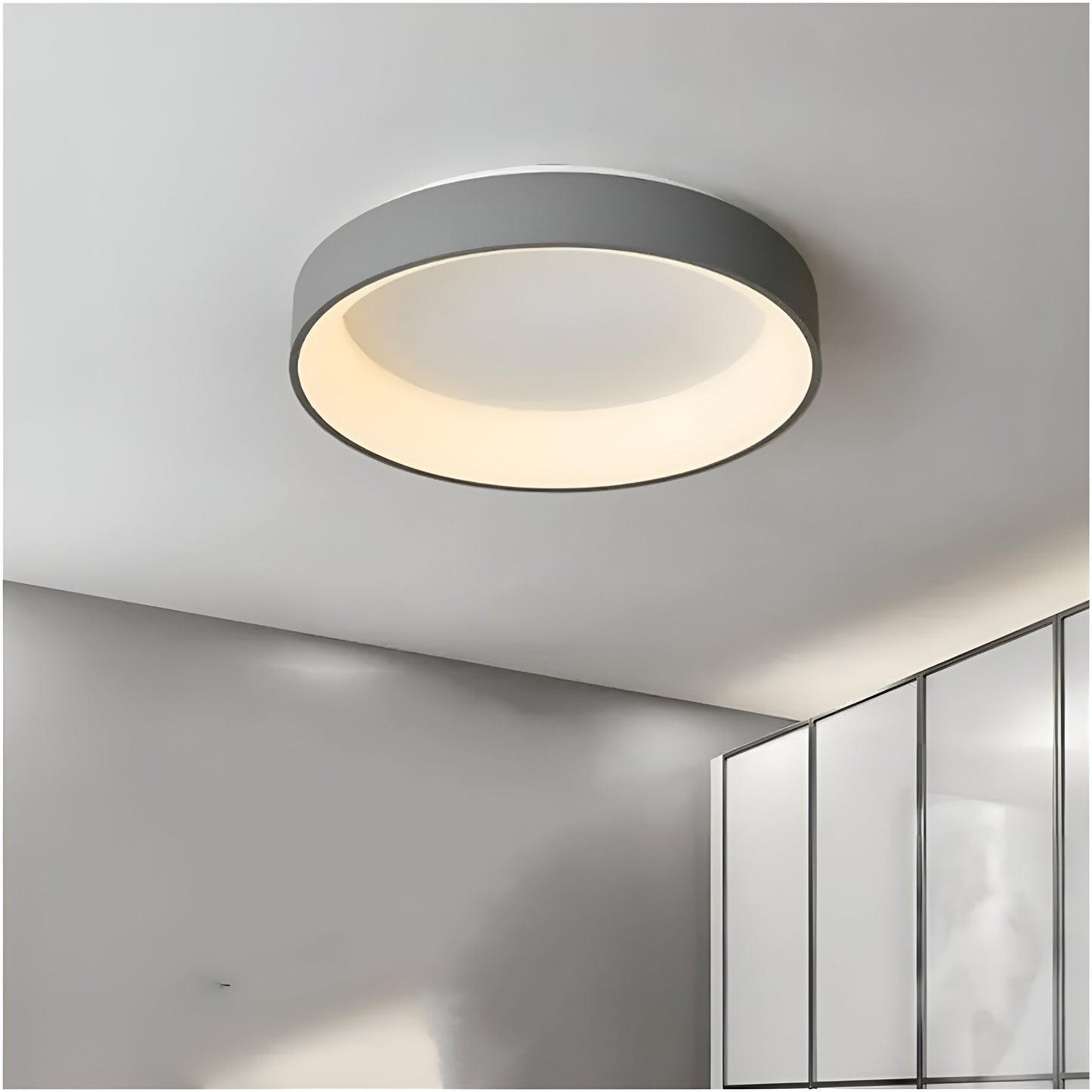 Modern Rund LED Taklampa i Akryl – Nordisk Minimalistisk Plafond för Inomhusbelysning