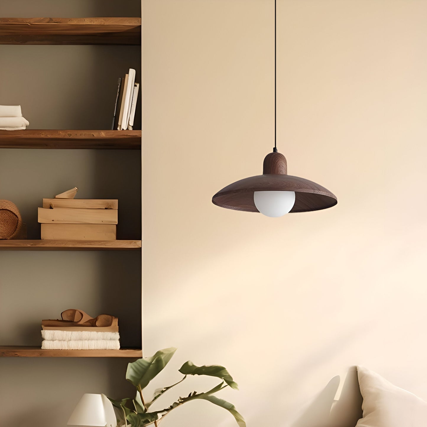 Japansk retro pendellampa i metall med LED för kök matsal vardagsrum bar