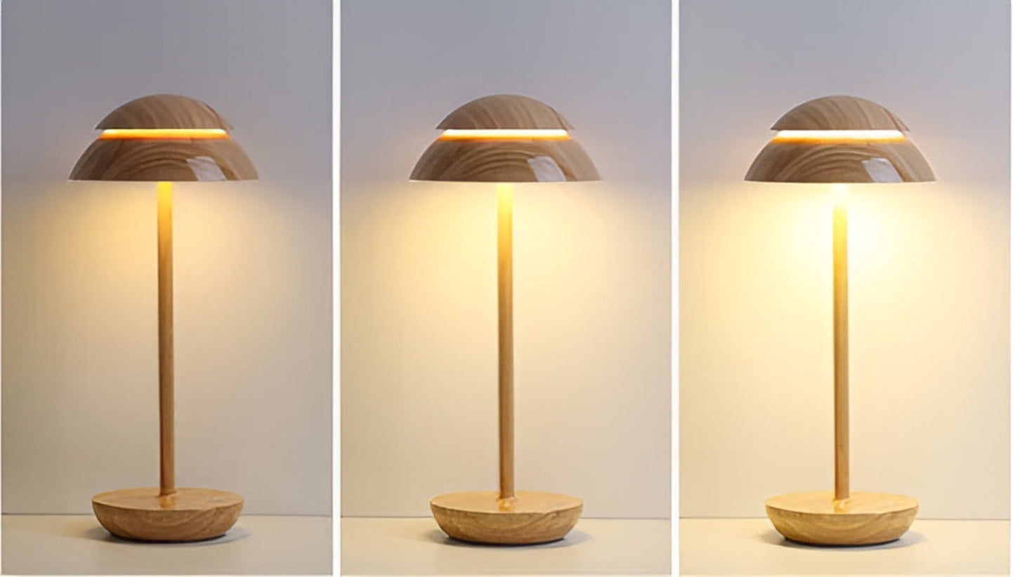 Sladdlös LED bordslampa retrodesign paraplyform med dimmer