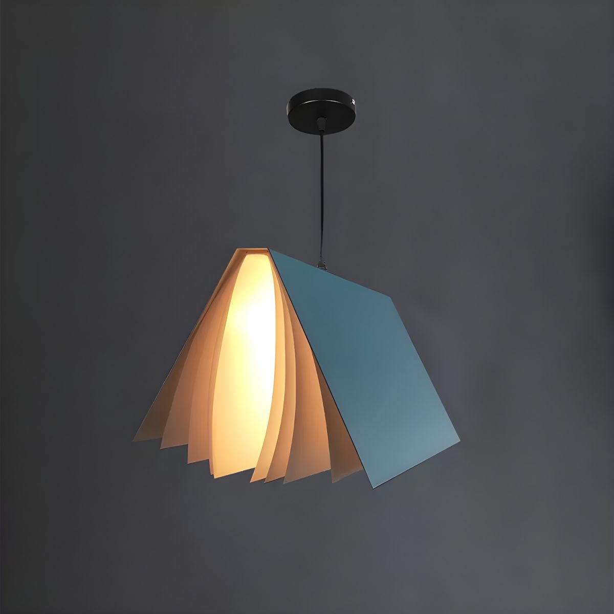 Kreativ bokformad takpendel färgglad modern barnrum lampa inredning
