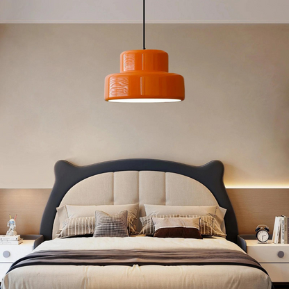 Retro orange taklampa med justerbar höjd för kök matsal vardagsrum