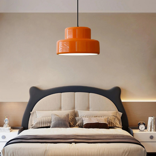 Retro orange taklampa med justerbar höjd för kök matsal vardagsrum