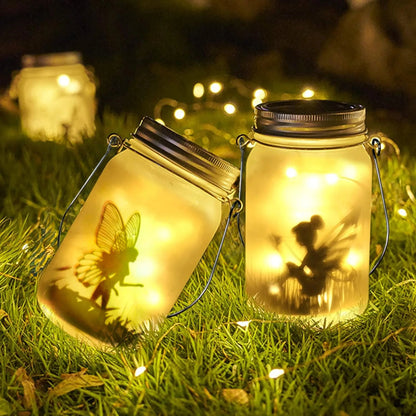 Sunglow | Solar Mason Jar-lykta – dekorativ solcellsbelysning för uteplats och gård