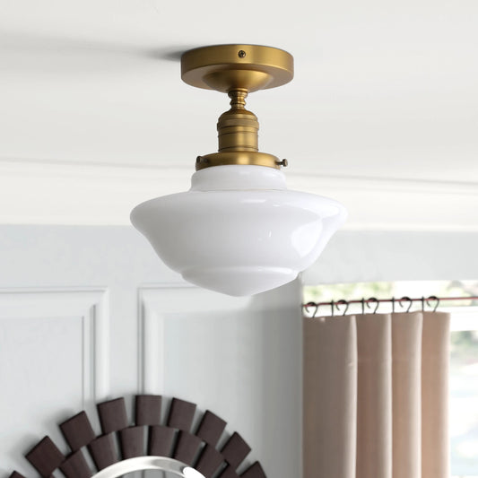 Plafondlampa i retro design med opalglas taklampa för kök hall sovrum vardagsrum
