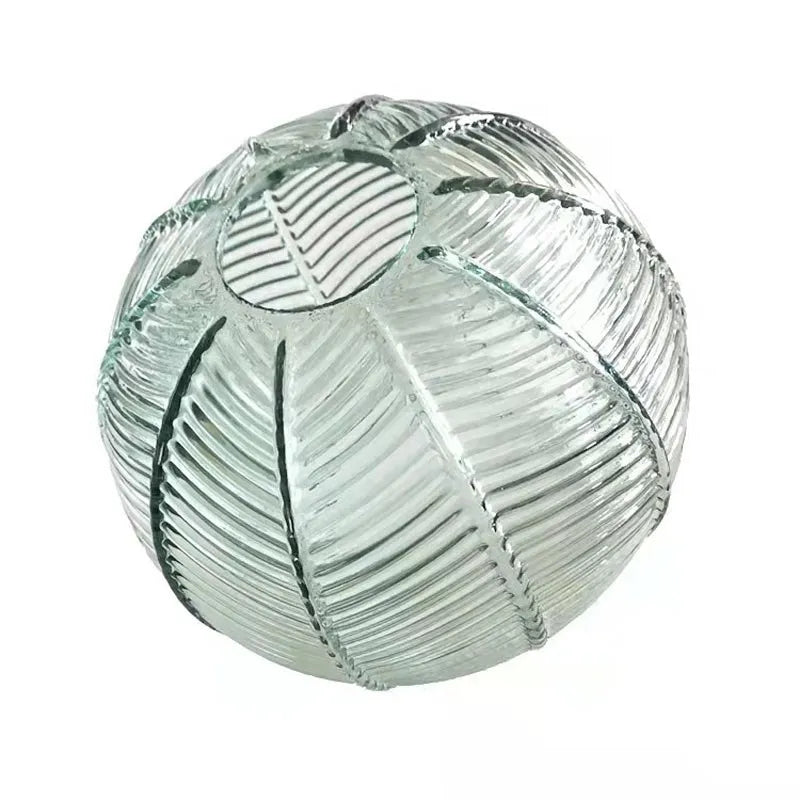 Nordisk glas pendellampa med grönt bladmotiv för matsal vardagsrum sovrum