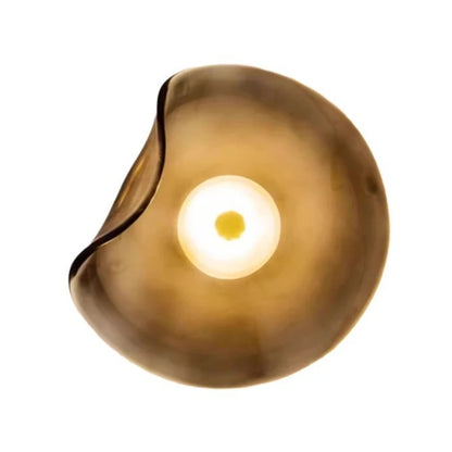 Modern organisk vägglampa i glas med varm LED-belysning