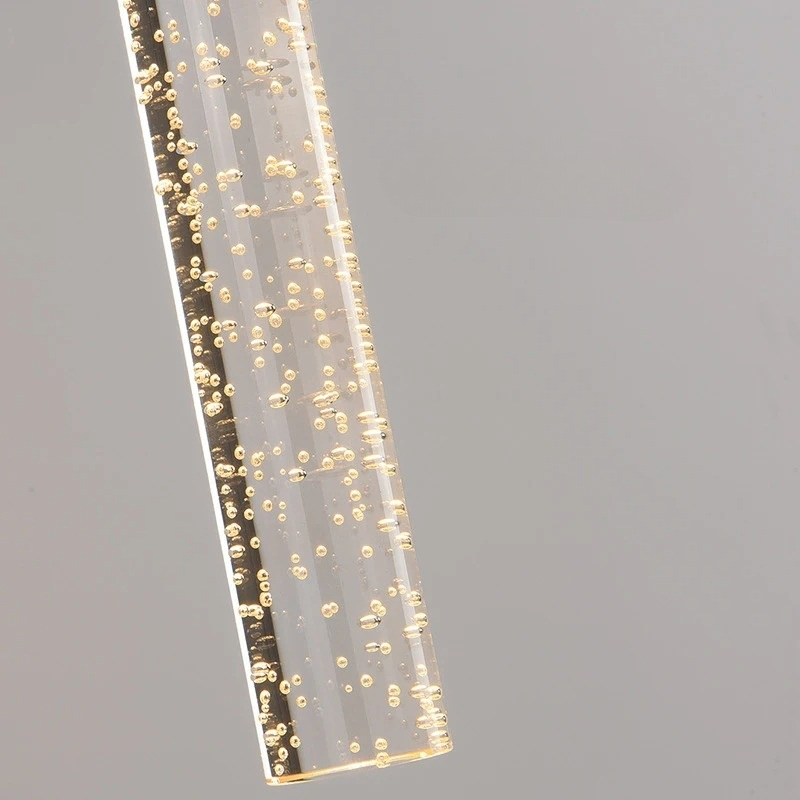 Modern vägglampa i kristall med LED stav 51 cm för sovrum vardagsrum hall