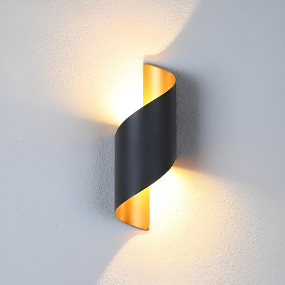 Modern spiral LED vägglampa IP65 vattentät för sovrum vardagsrum hall utomhusbruk