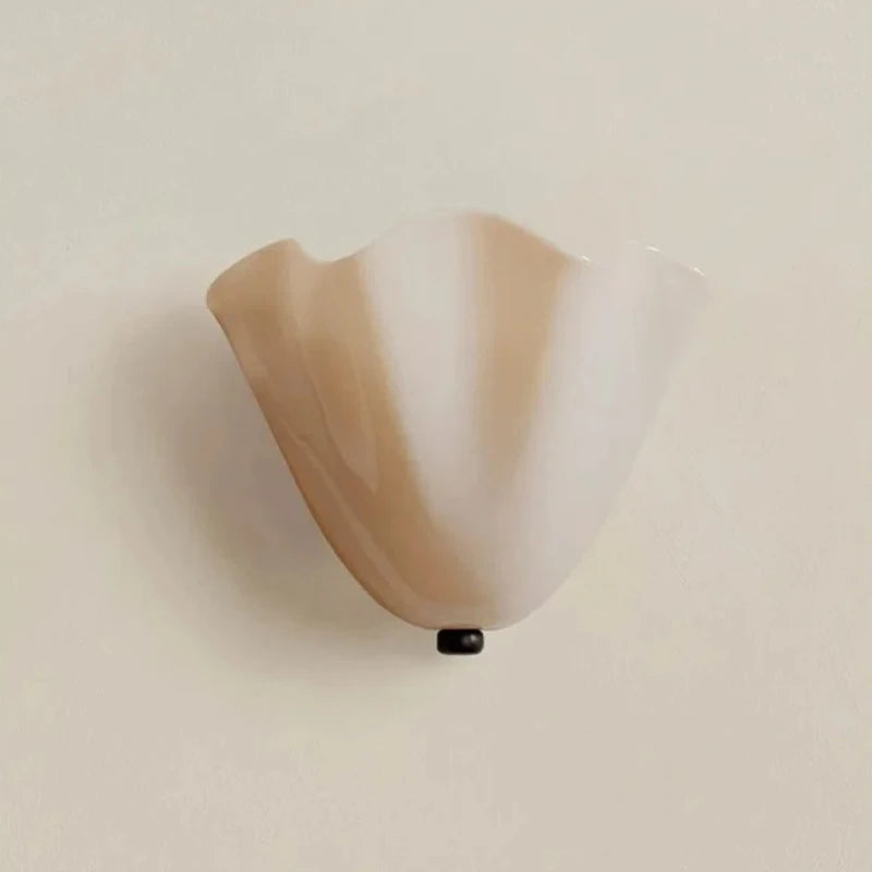 Retro Glasvägglampa – Elegant snäckformad design för vardagsrum & sovrum
