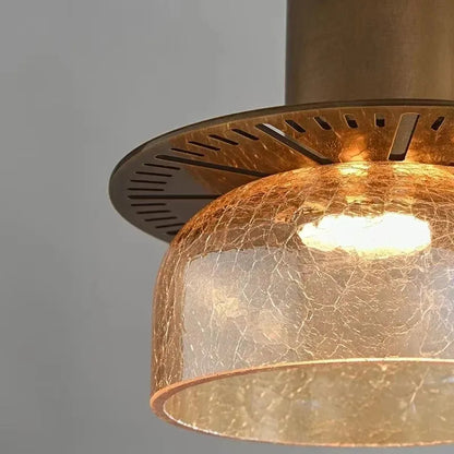 Modern pendellampa i spräckligt glas och metall för kök matsal och sovrum