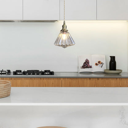 Modern diamantformad glaspendel med justerbar höjd för kök matsal vardagsrum