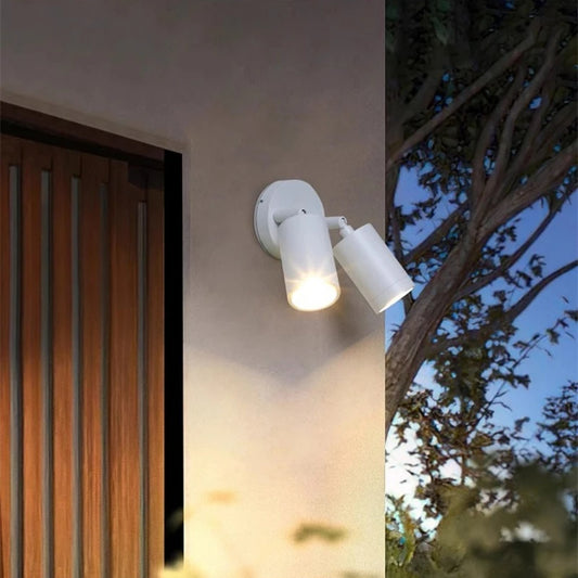 Roterbar LED väggspot i aluminium med 1 eller 2 huvuden för sovrum kök läsbelysning
