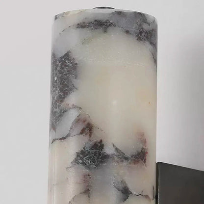 Cilenro | Naturlig marmorcylinder-vägglampa för sovrum och trappor
