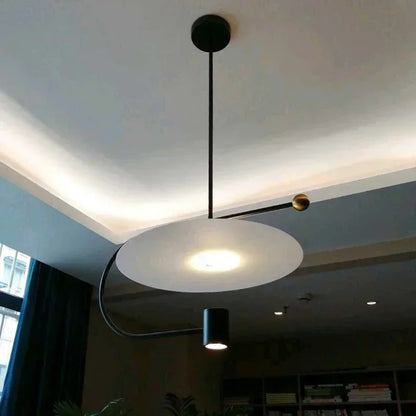 Modern kreativ LED taklampa i järn och akryl för matsal vardagsrum kök