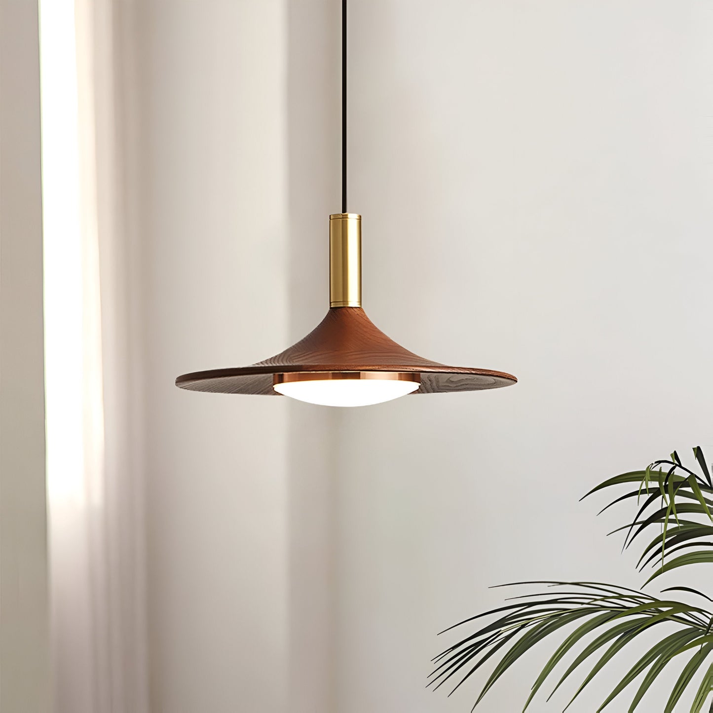 Nordisk takpendel i koppar med justerbar lampskärm för kök och vardagsrum